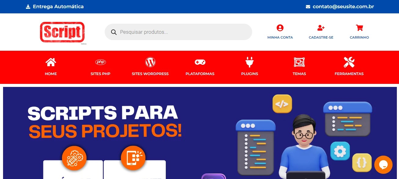 Loja virtual digitais com 20 produtos